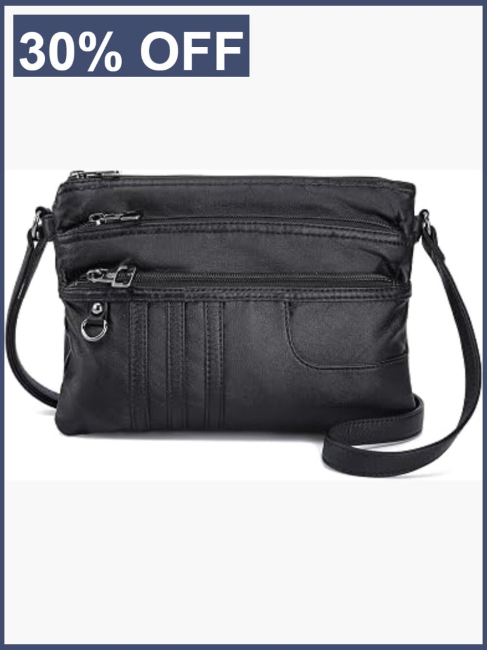 Small Crossbody Purse for Women, Multi Pocket Vegan Leather Handbag, Organizer